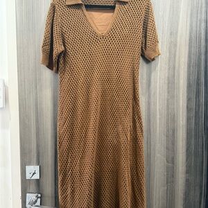 Steve Madden Brown Knit Dress with tank dress underneath XL